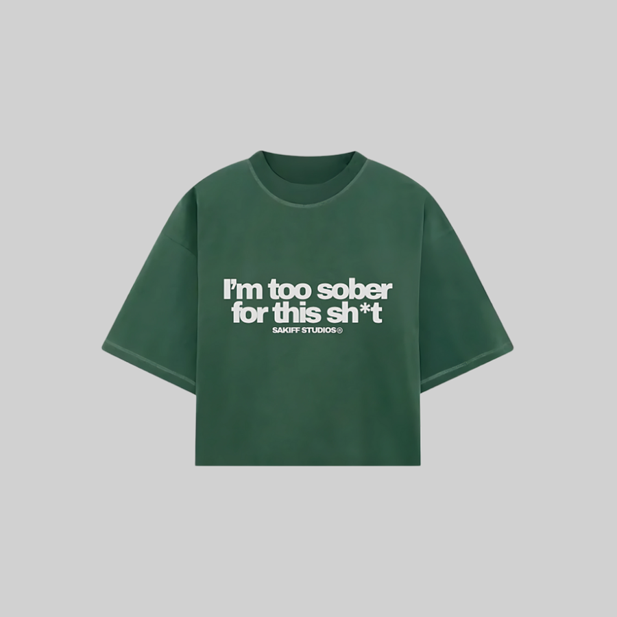 TOO SOBER GREEN TEE
