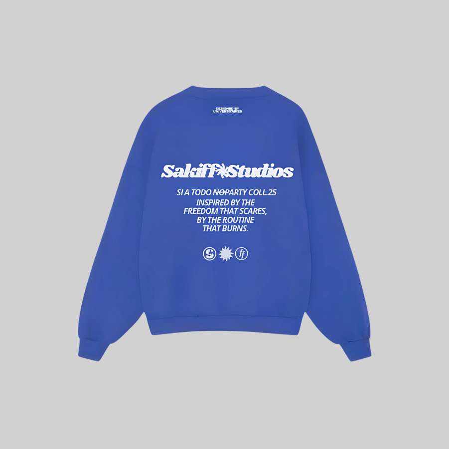 ESSENTIALS BLUE CREWNECK