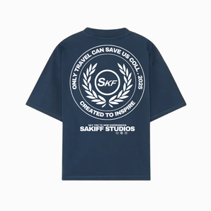 NAVY BLUE "SKF" TEE
