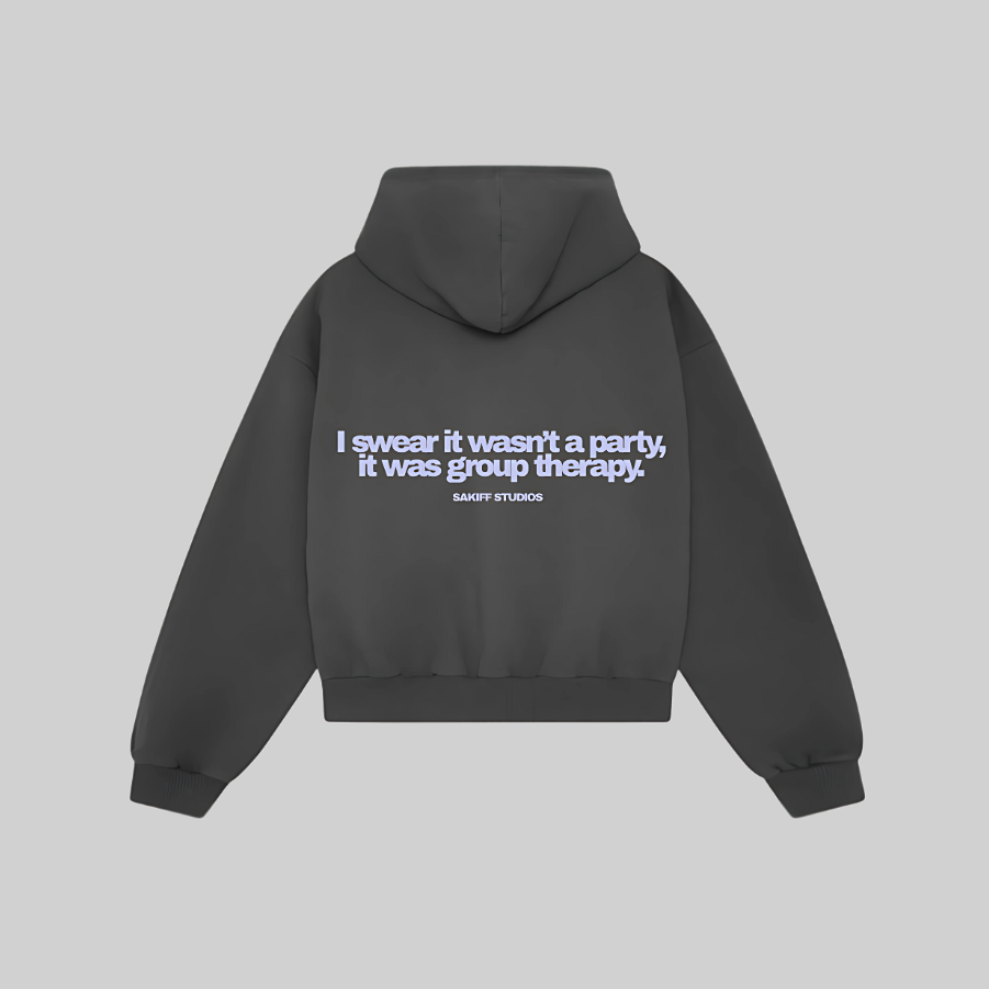 WASN'T A PARTY GREY HOODIE