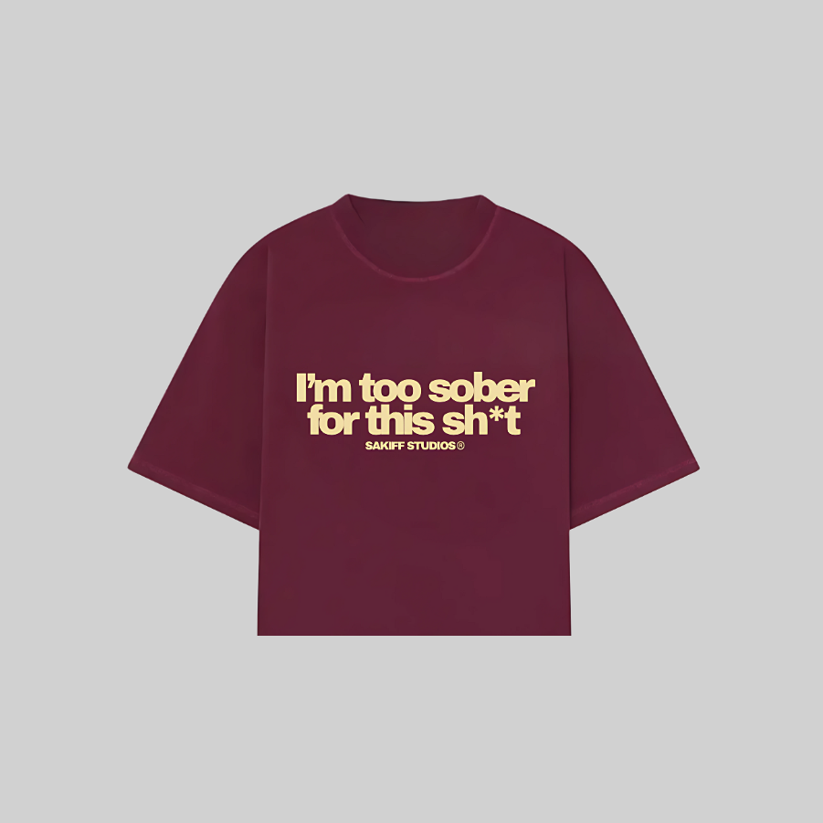 TOO SOBER RED TEE
