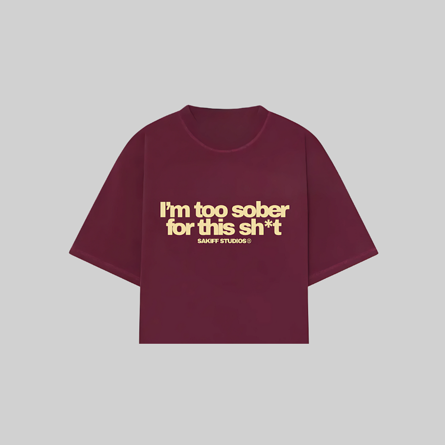 TOO SOBER RED TEE