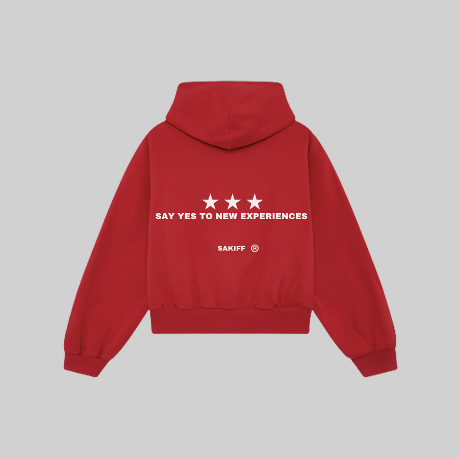 RED "EXPERIENCE" HOODIE