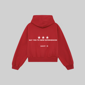 RED "EXPERIENCE" HOODIE