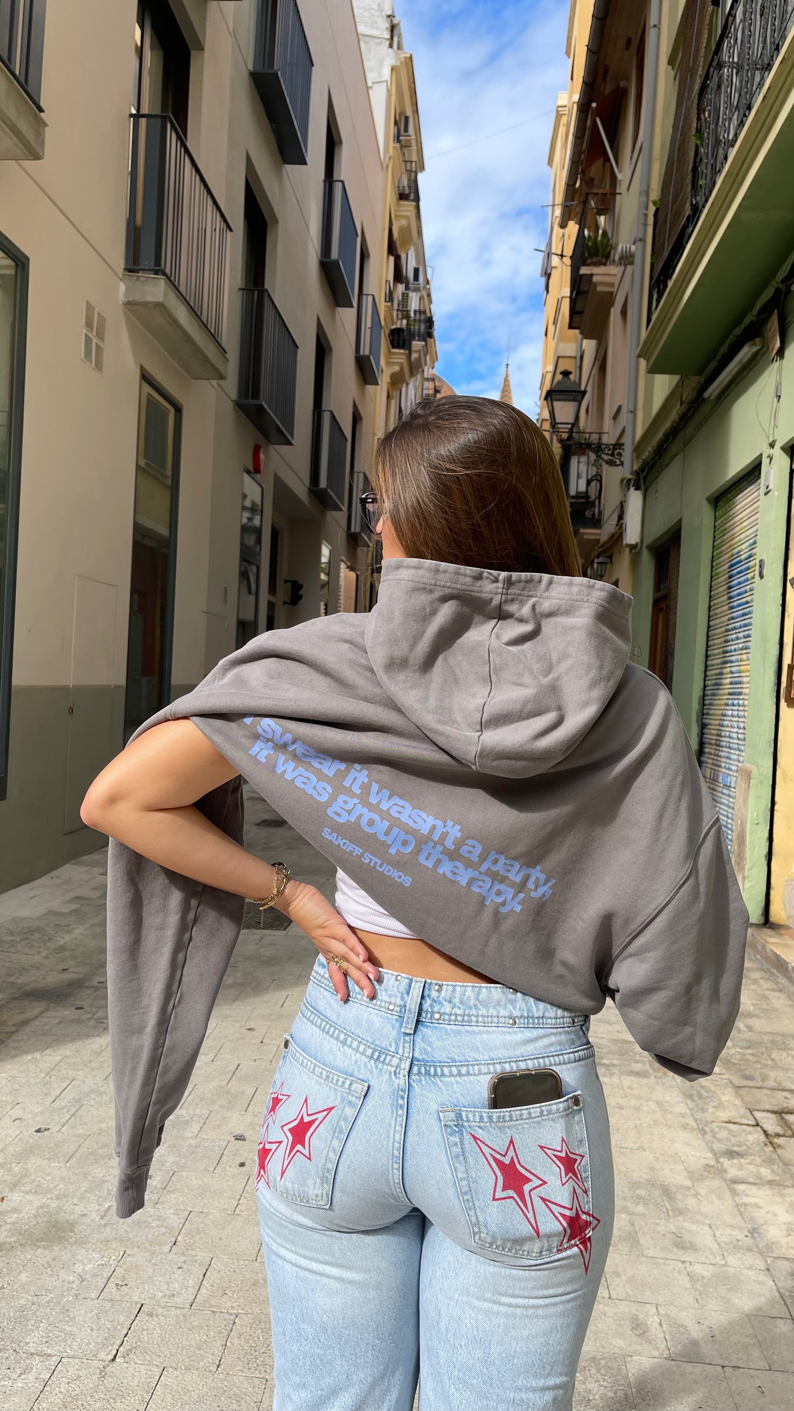 WASN'T A PARTY GREY HOODIE