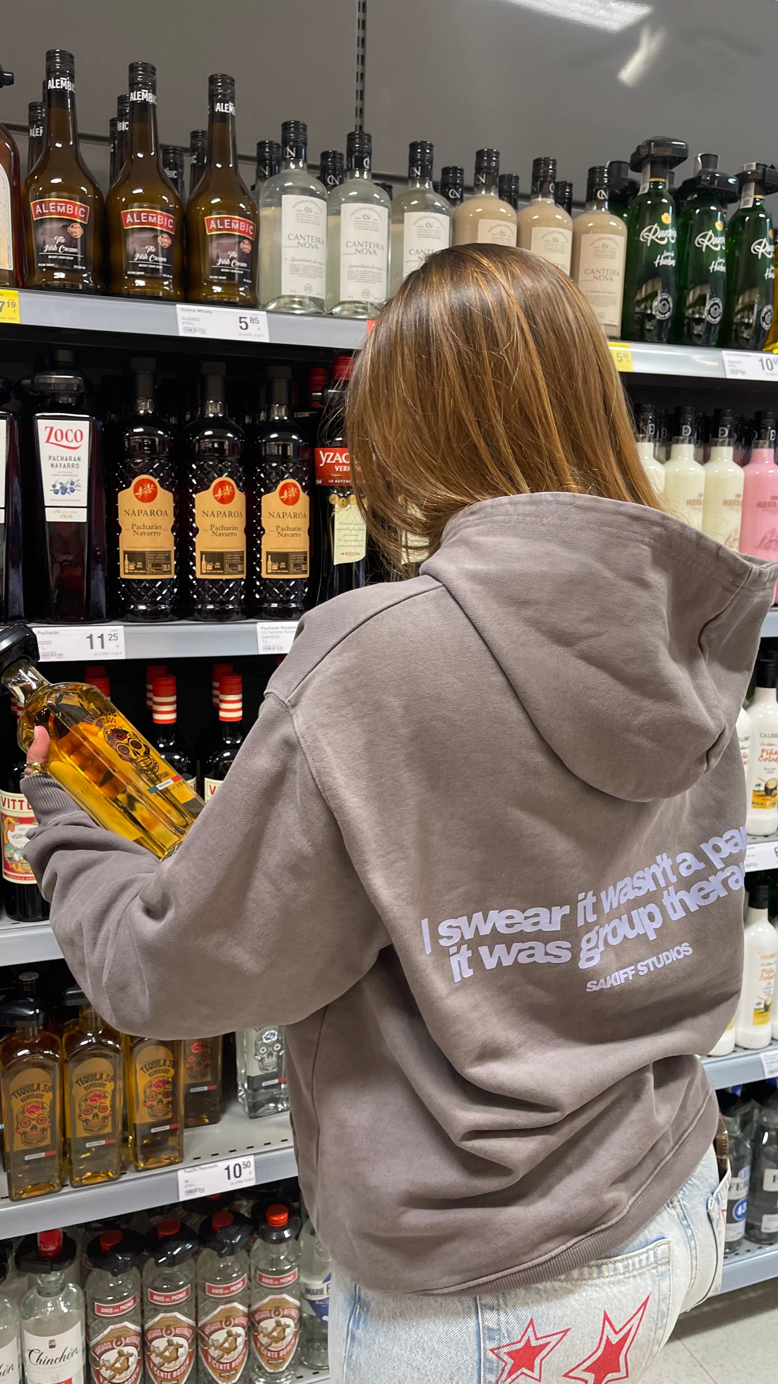 WASN'T A PARTY GREY HOODIE