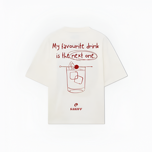 BEIGE "DRUNK" TEE